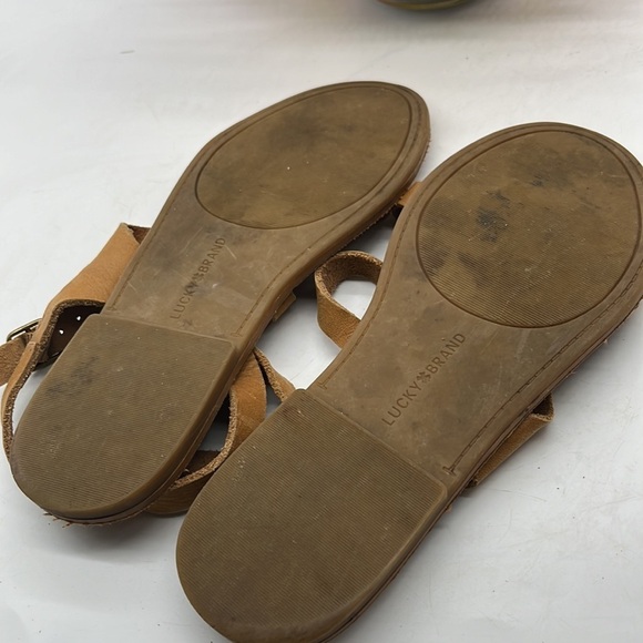 Lucky Brand Flat Leather Sandal Sz 7.5. MCS0757F - Picture 6 of 6